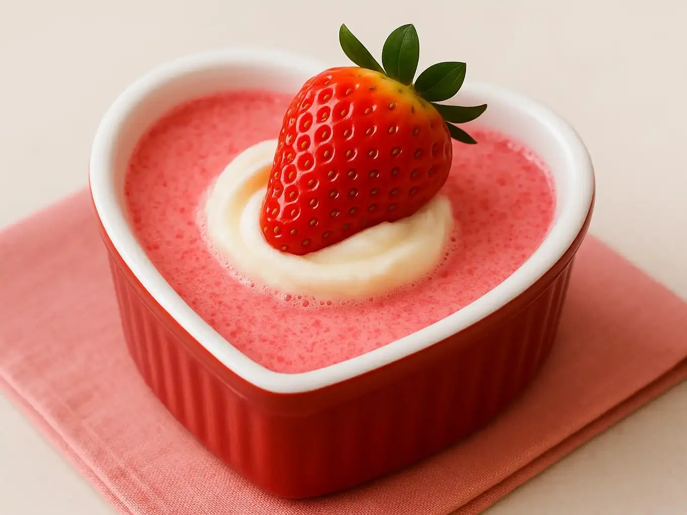 3-Ingredient Strawberry Yogurt Jello dessert in a glass
