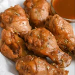 Delicious crispy air fryer chicken wings served on a plate