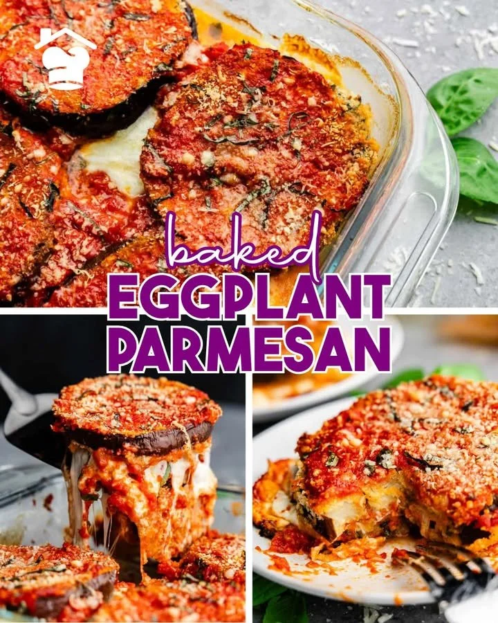 Berenjenas a la parmesana al horno, un plato delicioso y saludable.
