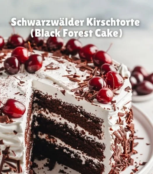 Delicious Black Forest Cake with layers of chocolate, cherries, and whipped cream
