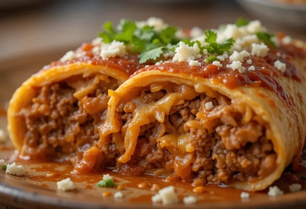 Delicious Boulders Enchiladas with vibrant toppings and flavors