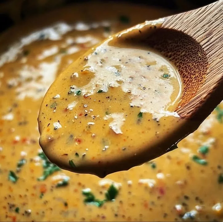 Plate of pasta topped with rich Cajun Cream Sauce garnished with herbs
