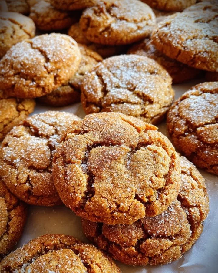 Chewy brown sugar rhubarb spice cookies on a plate