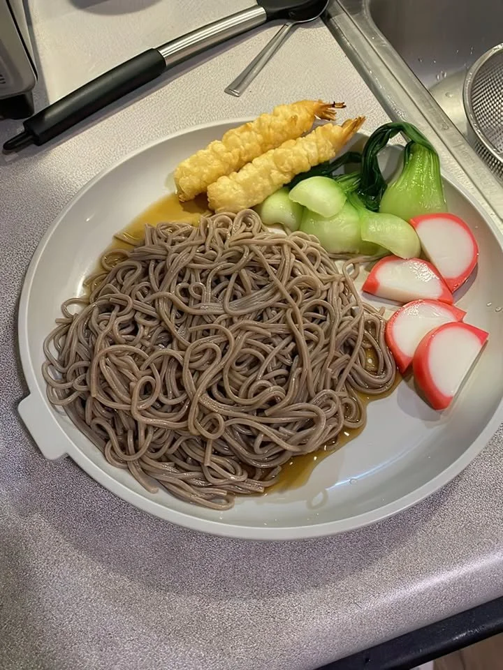 Chilled soba noodles served with a flavorful dipping sauce