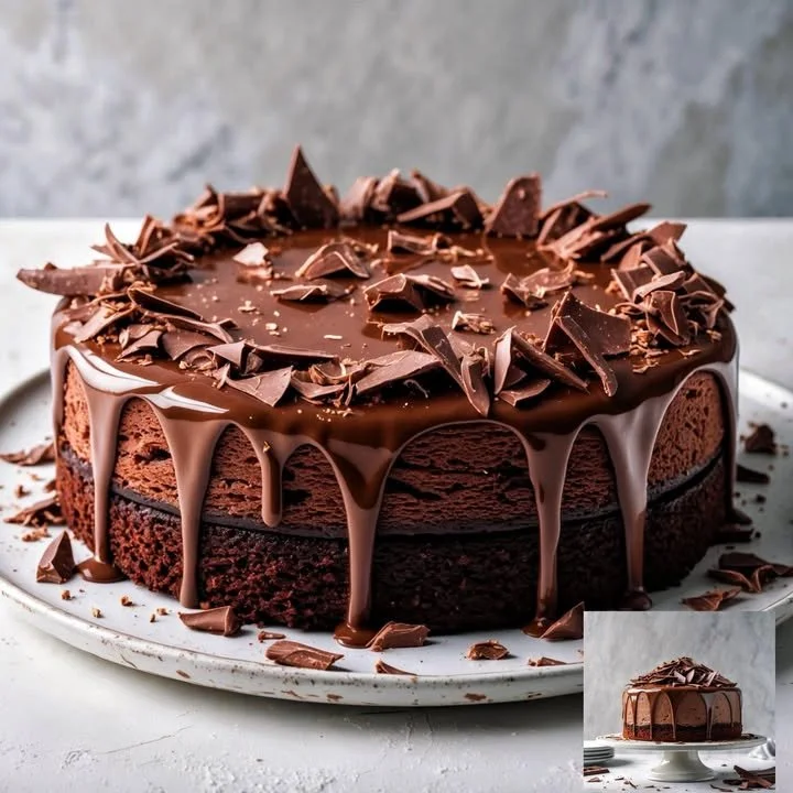 Delicious Chocolate Hazelnut Cake with creamy frosting and hazelnut toppings