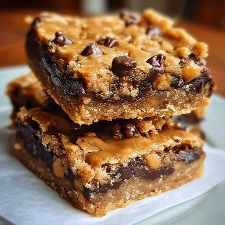 Delicious Chubby Hubby Bars loaded with chocolate and peanut butter.