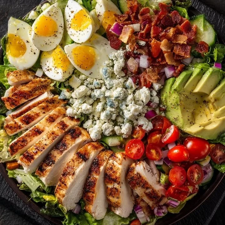 Delicious Cobb Salad with fresh ingredients and vibrant colors
