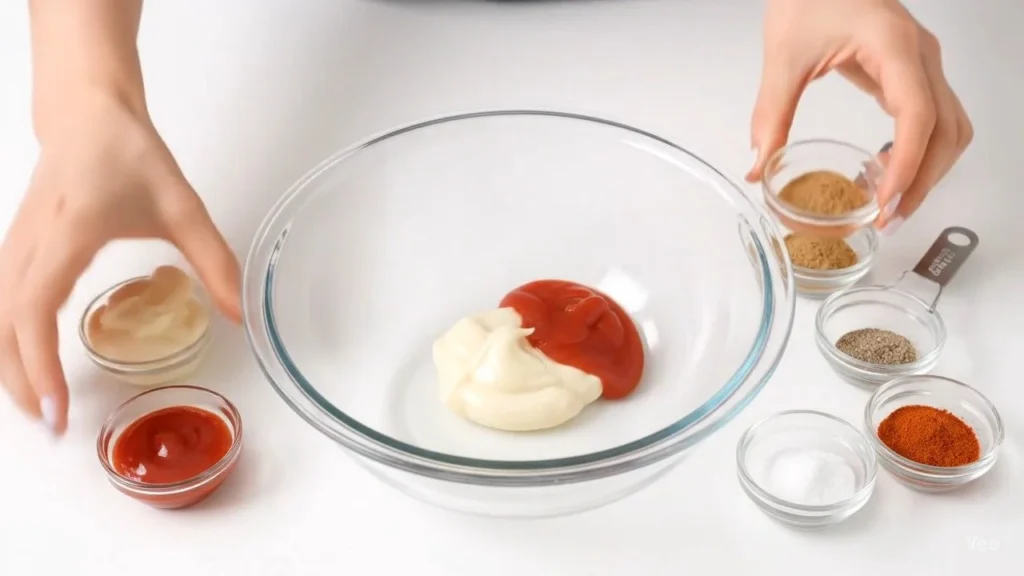 Delicious copycat Raising Cane's Sauce for dipping chicken and fries