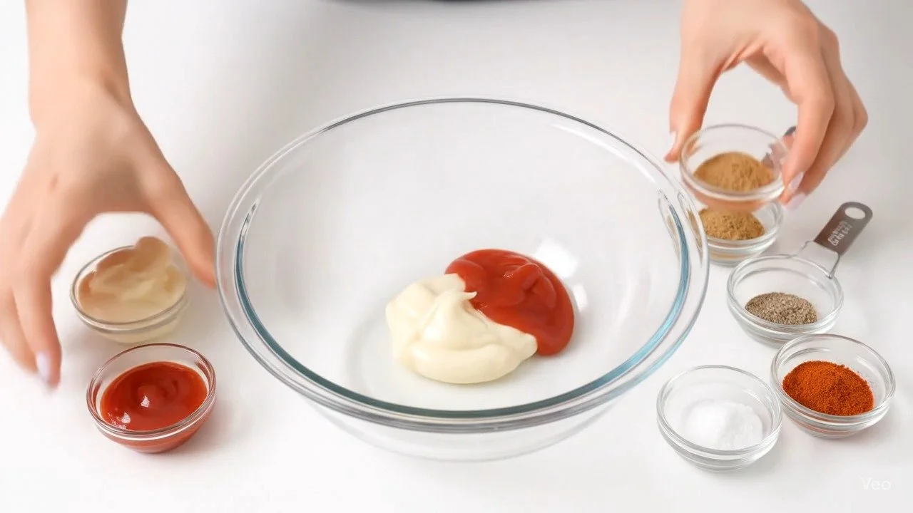 Delicious copycat Raising Cane's Sauce for dipping chicken and fries