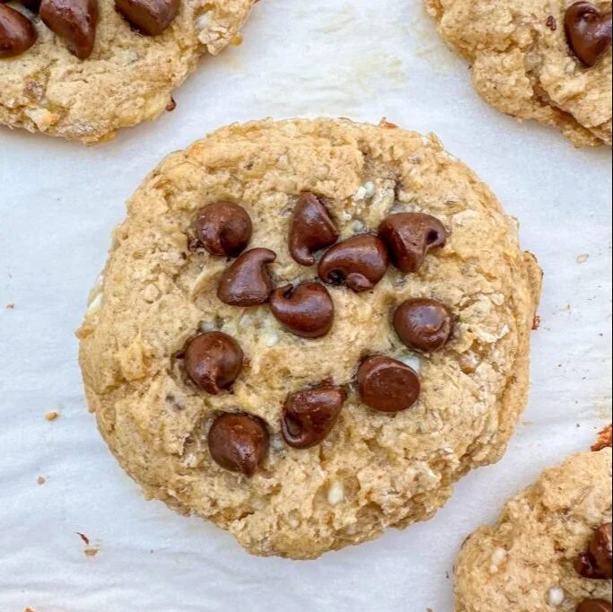 Delicious cottage cheese cookies on a plate, perfect for a healthy snack.