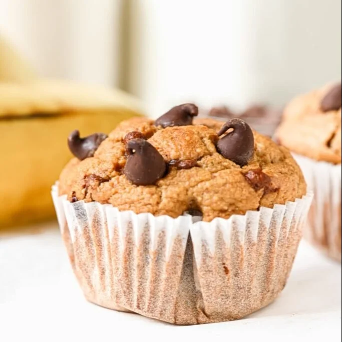 Delicious homemade cottage cheese muffins served on a plate.