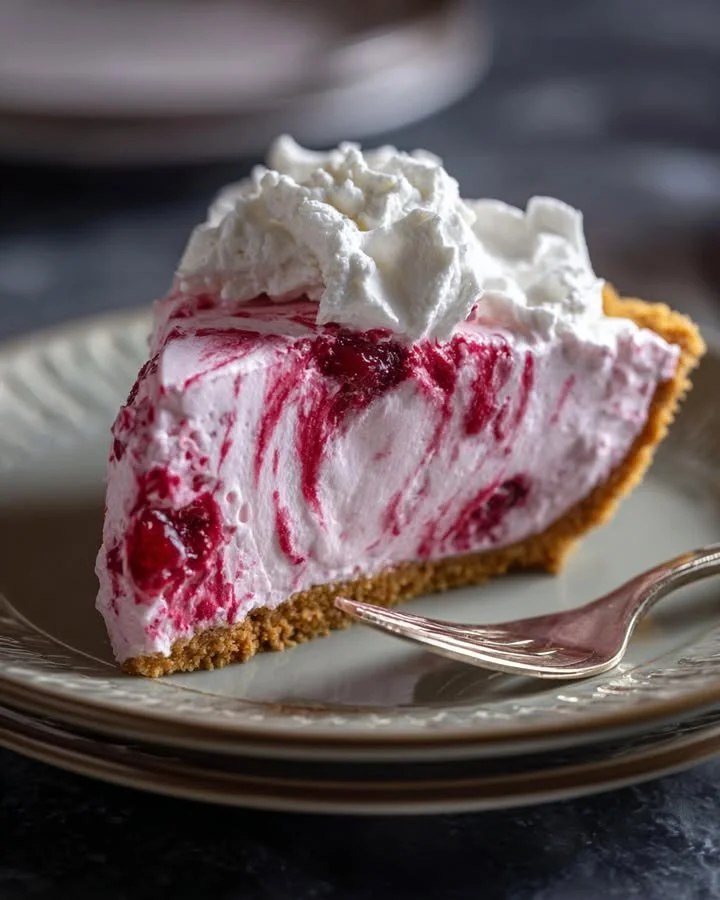 Delicious Cranberry Cool Whip Pie served on a festive platter