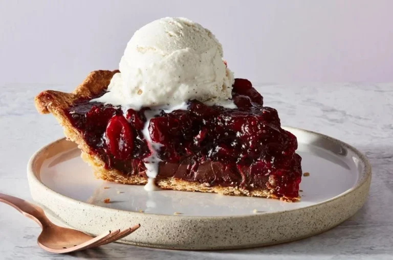 Delicious Cranberry-Fudge Pie served on a festive table
