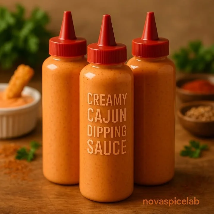 Creamy Cajun dipping sauce served with crispy fries and fresh seafood