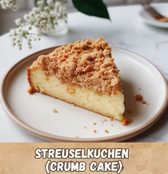 Delicious crumb cake with fluffy texture and sweet streusel topping