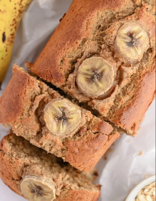 Easy 3-ingredient banana bread recipe with ripe bananas