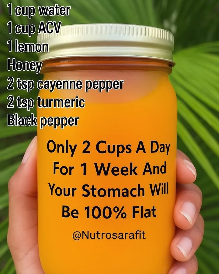 Homemade fat-burning drink in a glass with ingredients for boosting metabolism