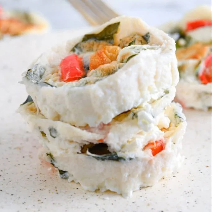 Fluffy egg white bites served on a plate, perfect for healthy snacking