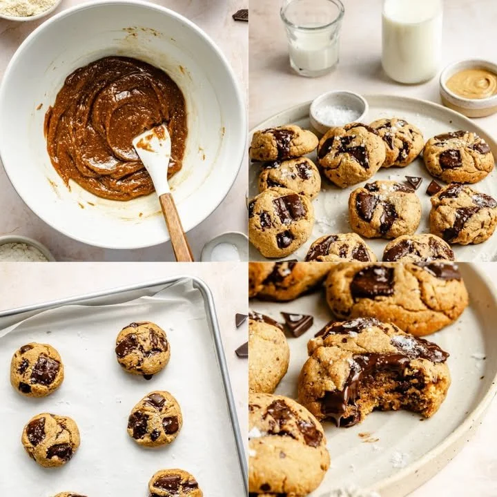 Grain-free chocolate chip cookies on a plate, gluten-free dessert option
