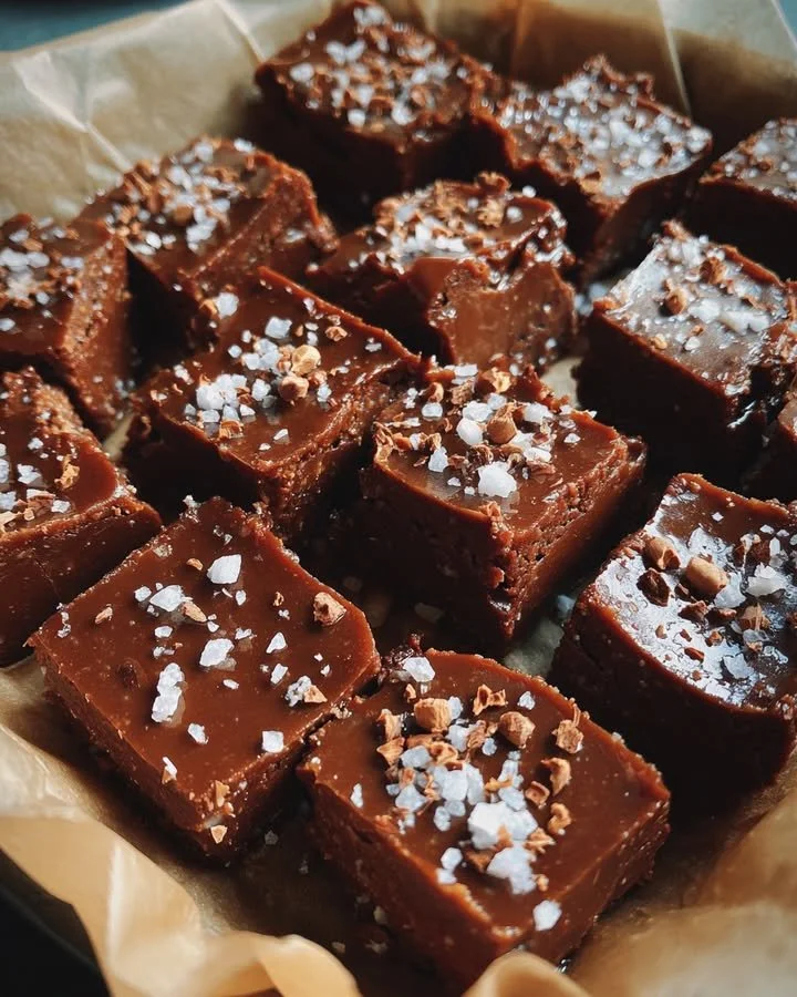 Delicious healthy chocolate fudge made with wholesome ingredients