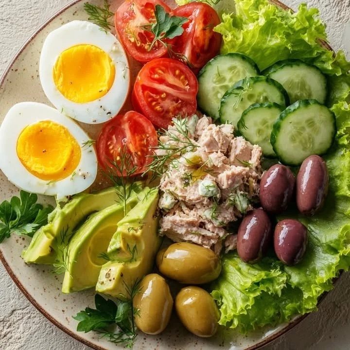 Keto Power Plate meal showcasing healthy ingredients and low-carb options.