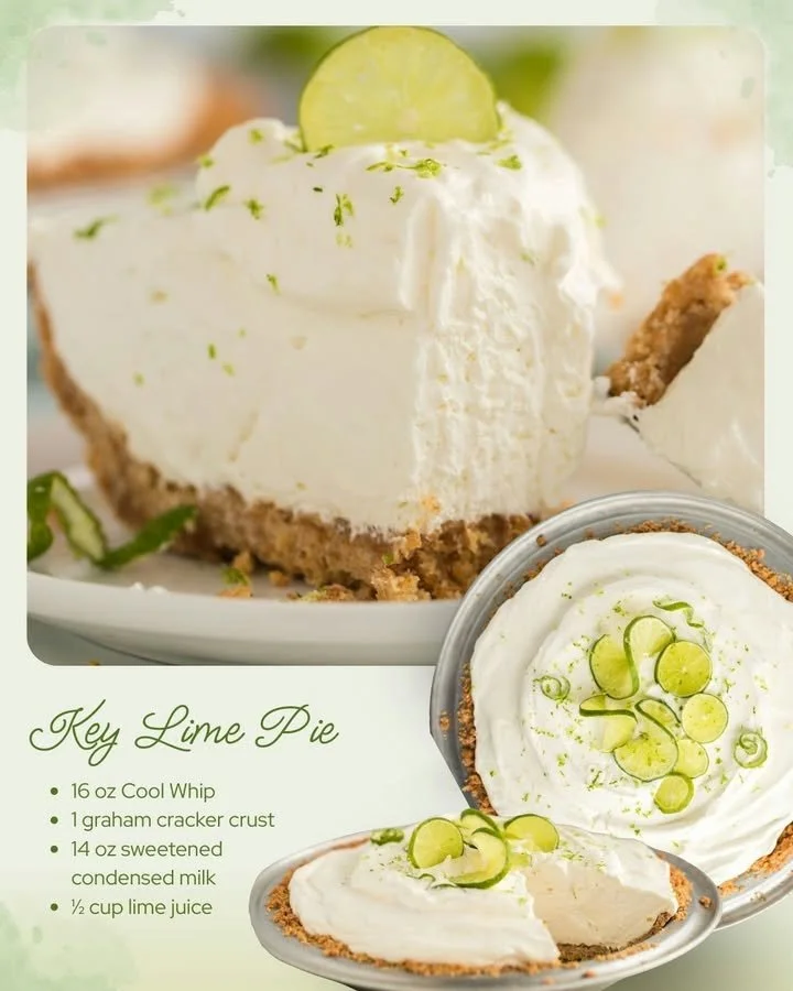 Delicious slice of Key Lime Pie topped with whipped cream and lime zest