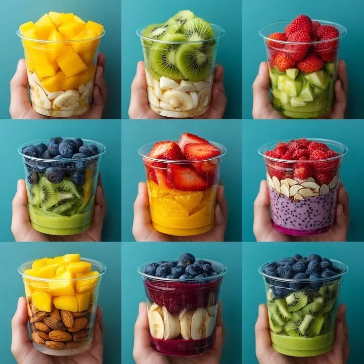 Delicious Mango Banana Cup with fresh fruit slices