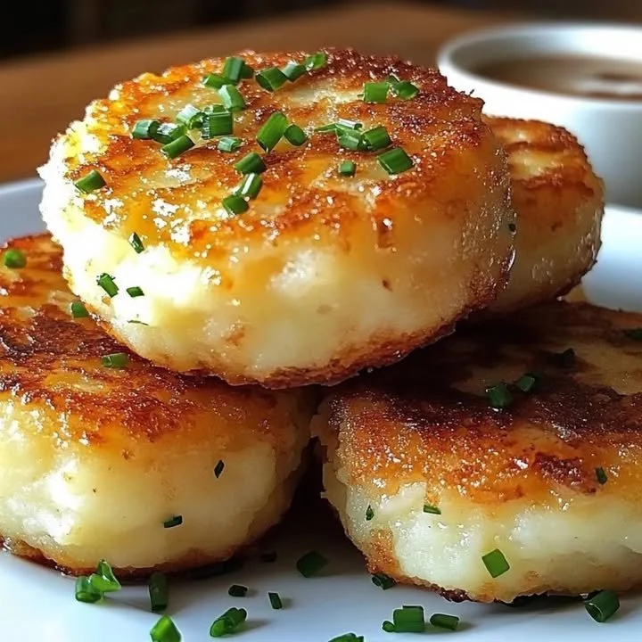 Mashed potato cheese puffs served on a platter with dipping sauce