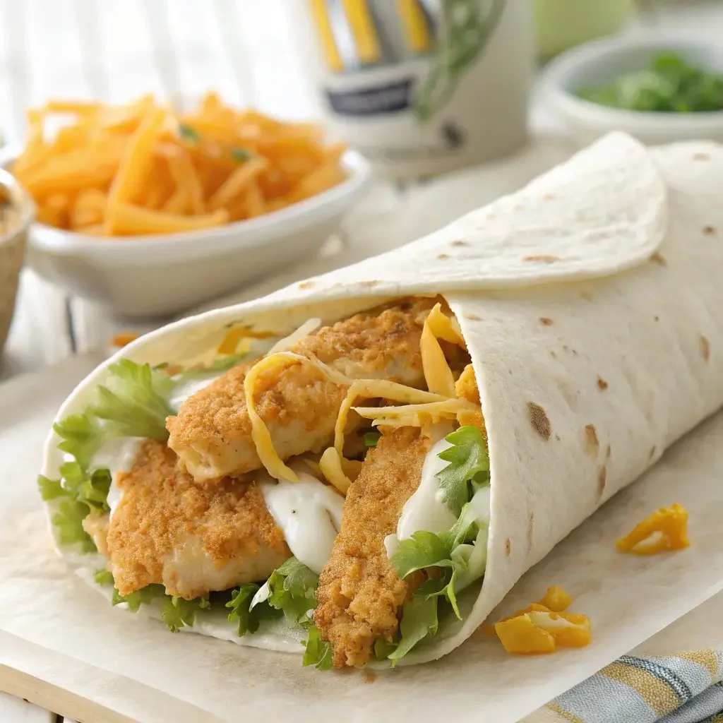 McDonald's-inspired snack wraps served on a plate with fresh ingredients