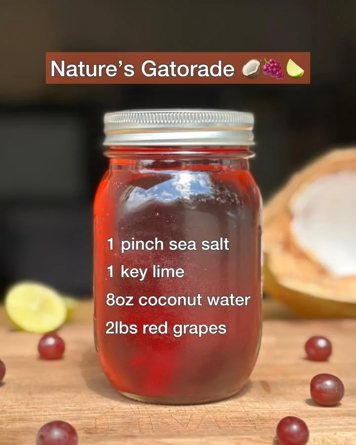 A refreshing bottle of Nature's Gatorade with fruits and natural ingredients