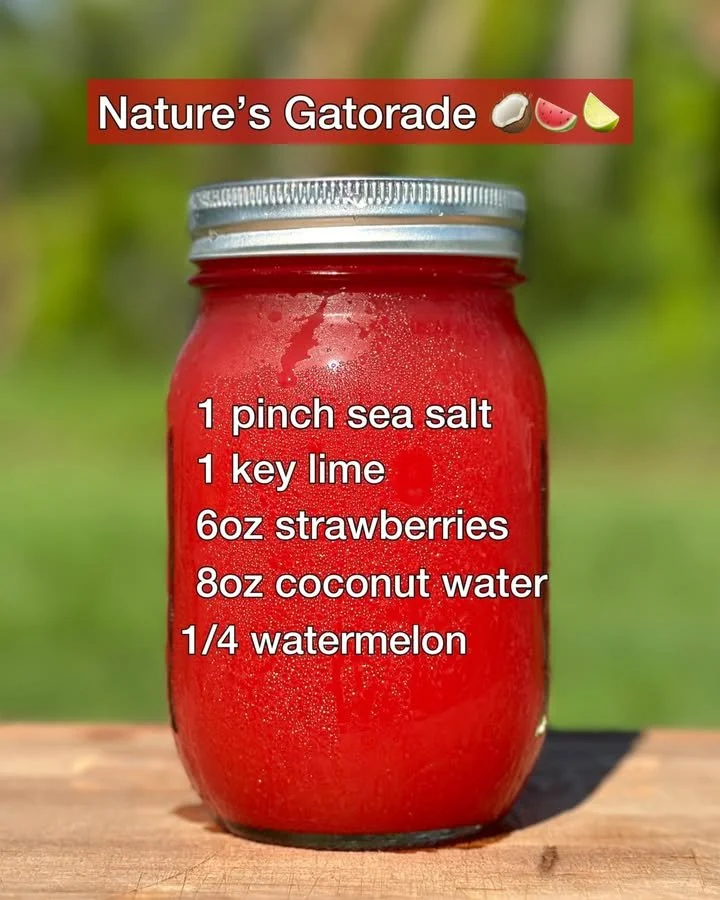 Nature's Gatorade beverage for natural hydration and replenishment