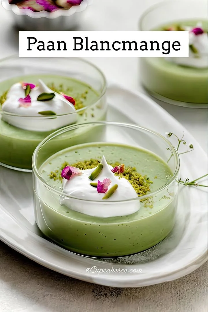 Delicious Paan Blancmange dessert served in a bowl with vibrant colors.