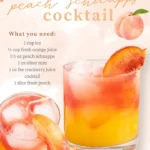 Refreshing Peach Schnapps cocktail with vibrant fruit garnish