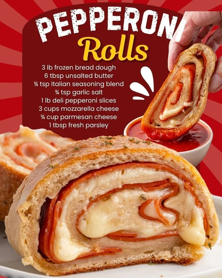 Delicious homemade pepperoni rolls ready to enjoy on a plate.