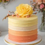 Beautifully layered Pink Shadow Cake with elegant decoration