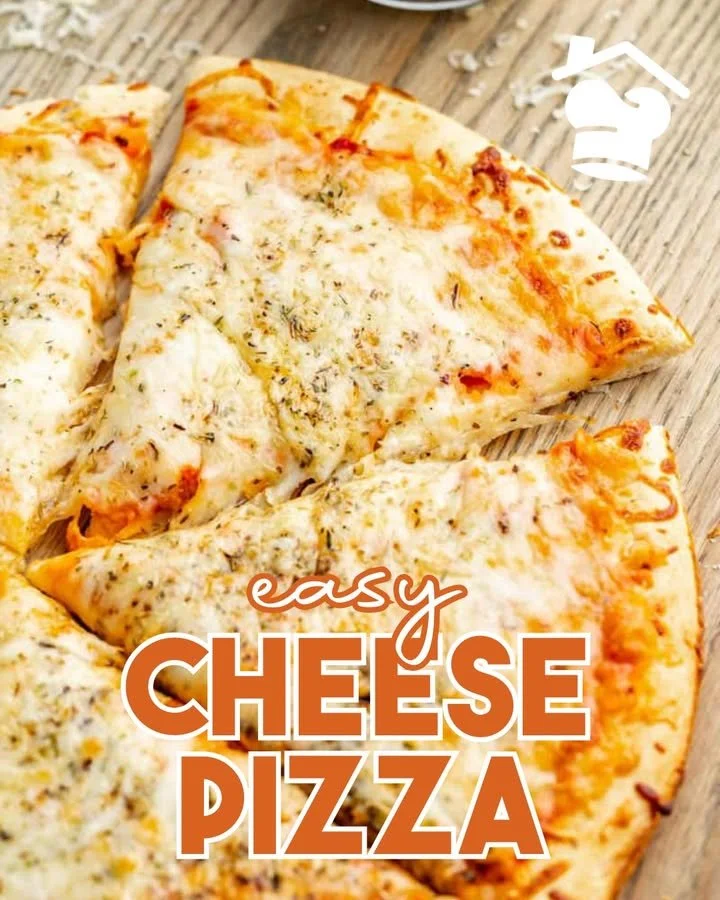 Pizza de queso clásico con ingredientes frescos y queso derretido