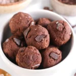 Delicious Protein Brownie Bites, rich in flavor and high in protein.