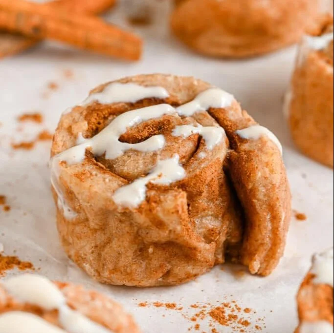 Delicious protein cinnamon rolls fresh out of the oven