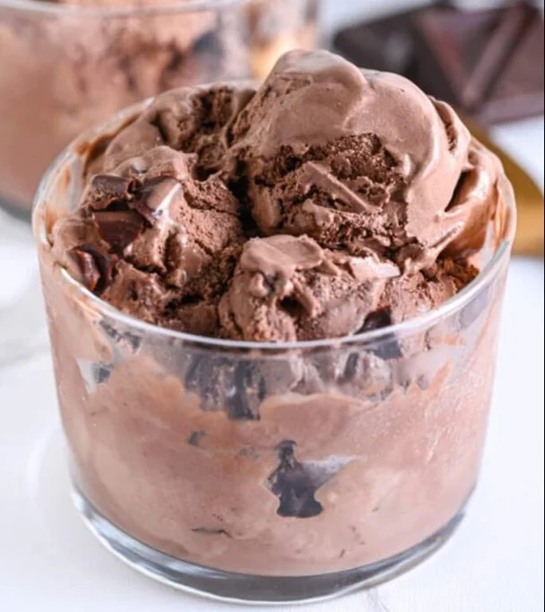 Delicious Protein Ice Cream in a bowl topped with fresh fruits and nuts