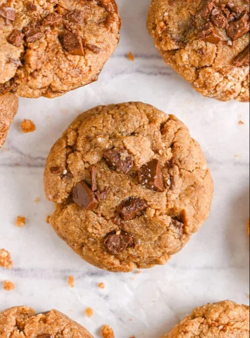Delicious protein-packed cookies displayed on a wooden table