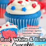 Festive red, white and blue cupcakes for holiday celebrations