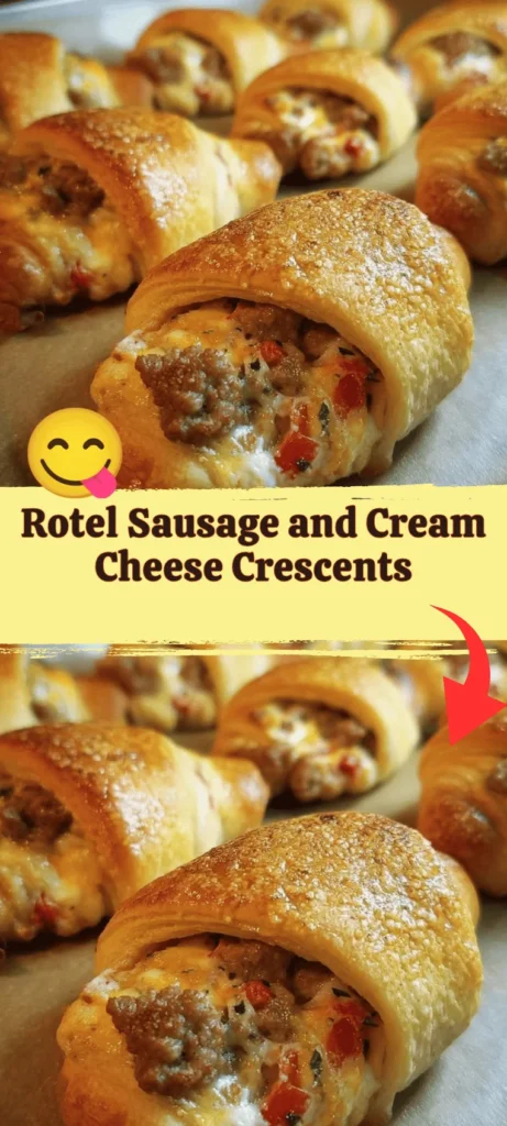 Rotel sausage and cream cheese crescents appetizer dish