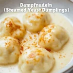 Delicious steamed yeast dumplings served on a plate