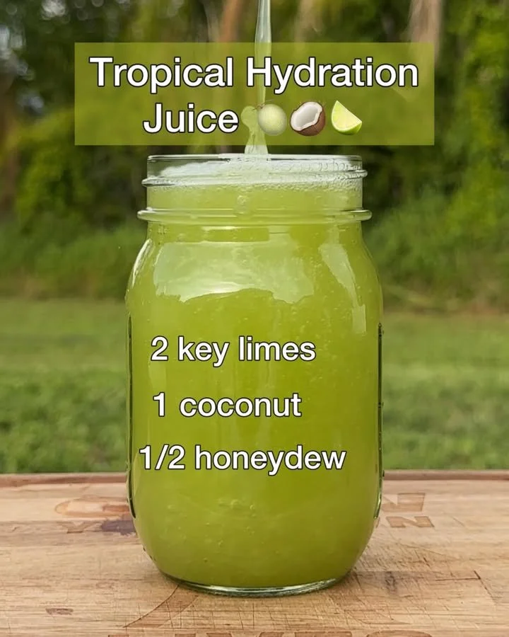Refreshing tropical hydration juice made with fresh fruits and natural ingredients