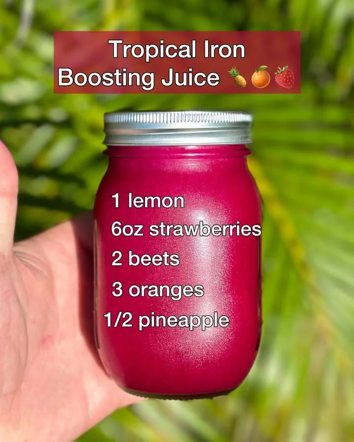 Delicious Tropical Iron Boosting Juice for natural energy and better iron levels