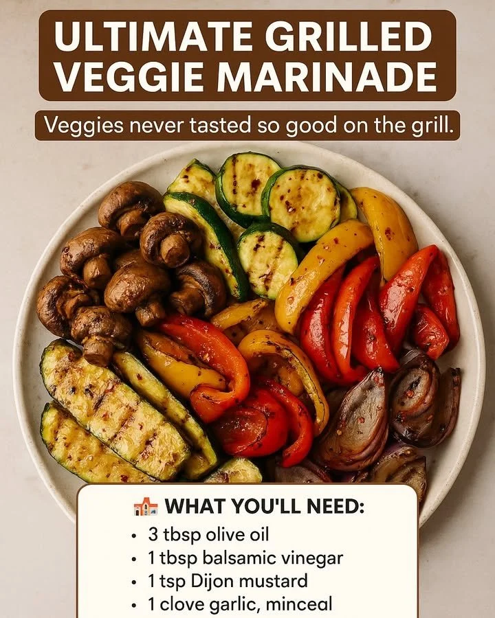 A vibrant assortment of grilled veggies marinated for enhanced flavor.