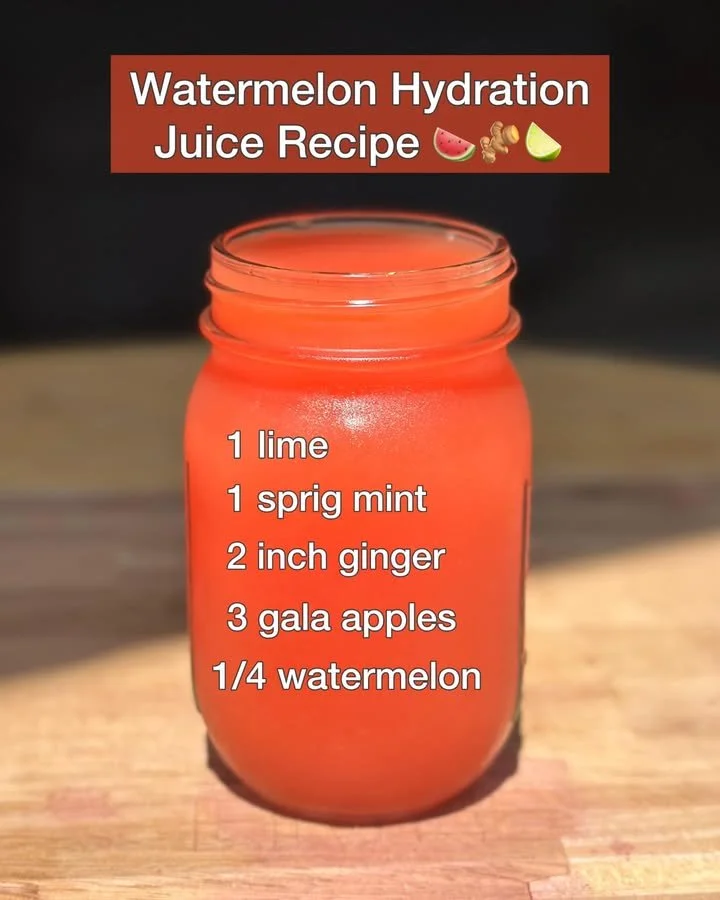 Glass of refreshing watermelon juice with mint leaves for hydration.