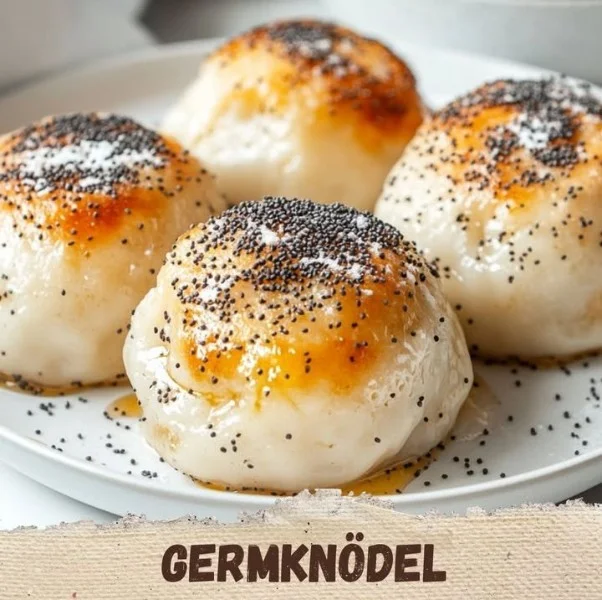 Delicious yeast dumplings served on a plate, perfect for any meal.