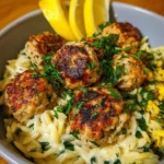 Zesty Lemon Turkey Ricotta Meatballs with Herb-Infused Orzo 2 Zesty Lemon Turkey Ricotta Meatballs with Herb-Infused Orzo
