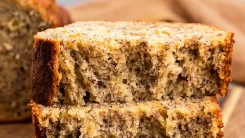 Delicious 4-Ingredient Banana Bread, golden and moist, ready to enjoy.